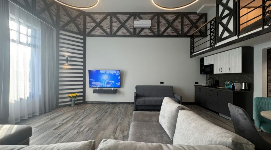 Апартаменты 4-местные DUPLEX 2 вид на озеро